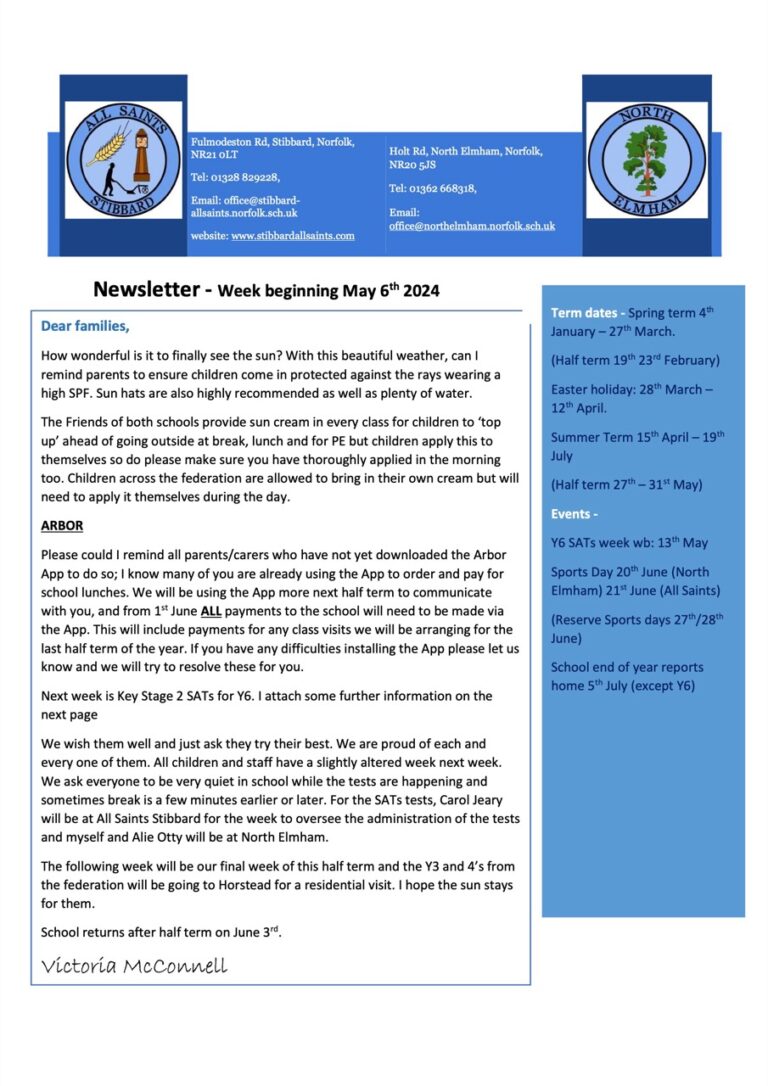 Newsletter 10th May 2024