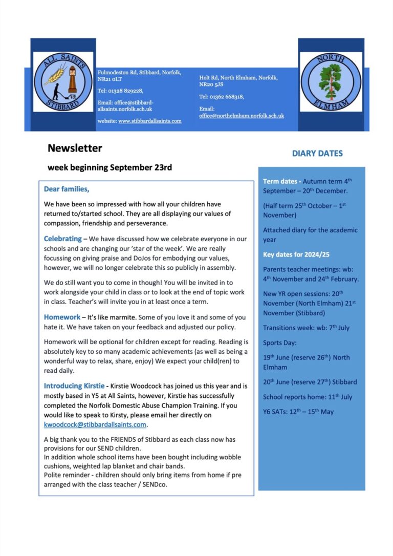 Newsletter 23.9.24